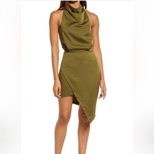 Elliatt Asymmetrical Satin Dress